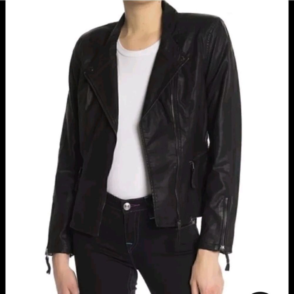 BLANKNYC vegan-leather jacket, xs